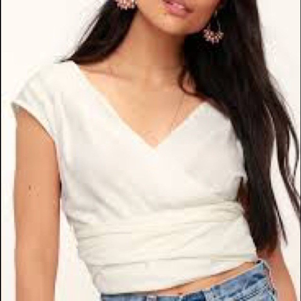 J.O.A. Pleated Shoulder Sleveless Wrap Top